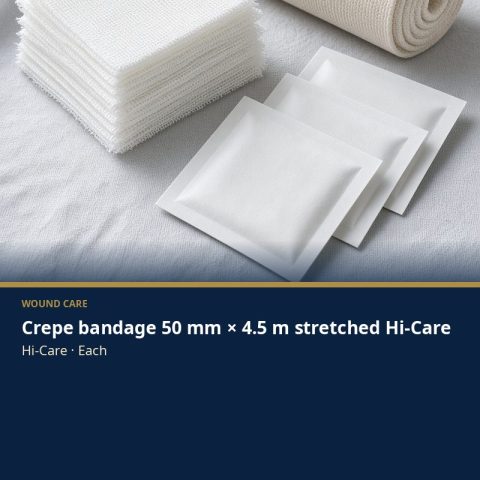 Crepe bandage 50 mm × 4.5 m stretched Hi-Care