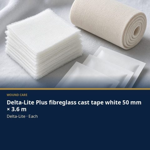 Delta-Lite Plus fibreglass cast tape white 50 mm × 3.6 m