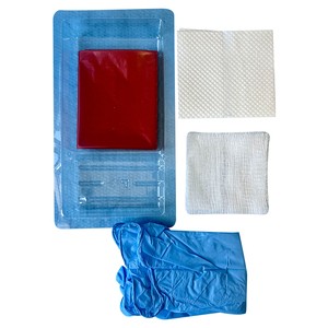 Standard dressing / I.V. tray with medium gloves