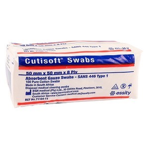 Gauze swabs Cutisoft 50×50 mm 8-ply non-sterile