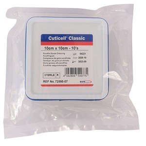 Paraffin gauze dressing Cuticel Classic 10×10 cm sterile