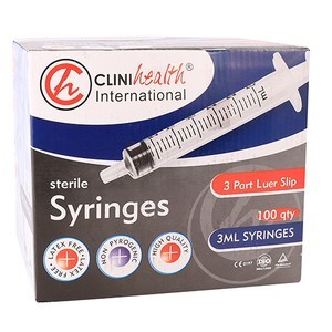 Syringe 3 ml Luer slip 3-part Clinihealth