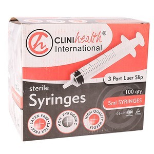 Syringe 5 ml Luer slip 3-part Clinihealth