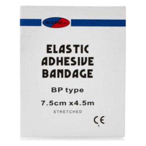 Elastic adhesive bandage, Hi-Care, 50 mm x 4.5 m