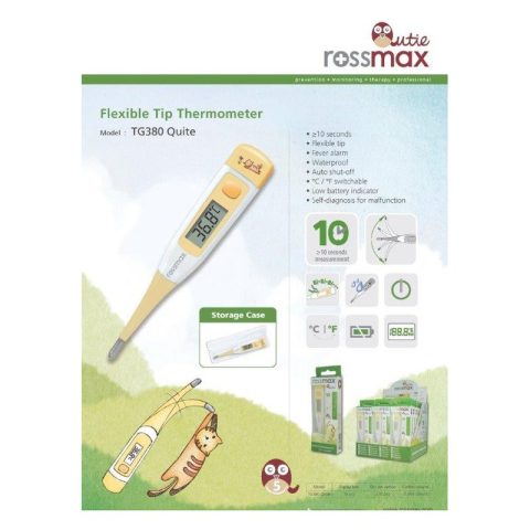 Digital thermometer, flexible tip