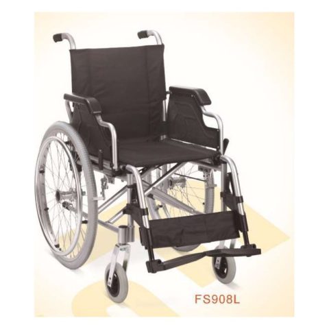 Wheelchair, aluminium, lightweight, detachable arm and footrest