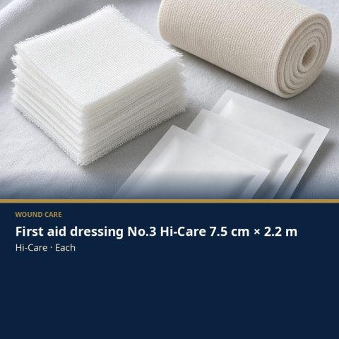 First aid dressing No.3 Hi-Care 7.5 cm × 2.2 m