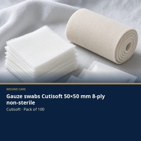 Gauze swabs Cutisoft 50×50 mm 8-ply non-sterile