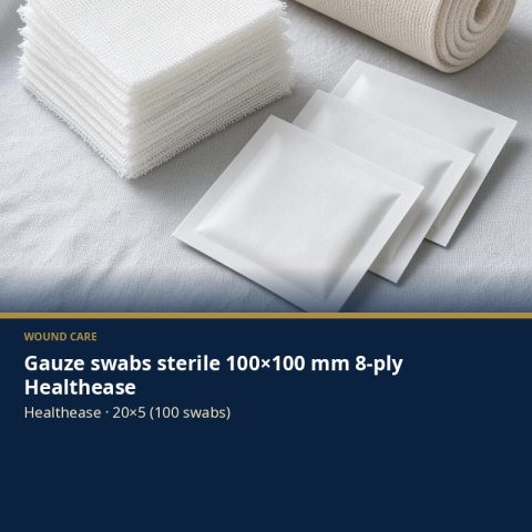 Gauze swabs sterile 100×100 mm 8-ply Healthease