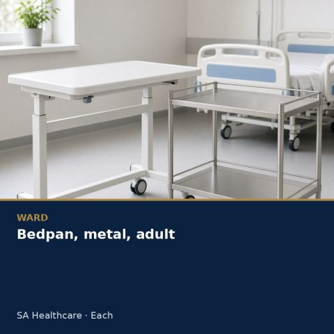 Bedpan, metal, adult
