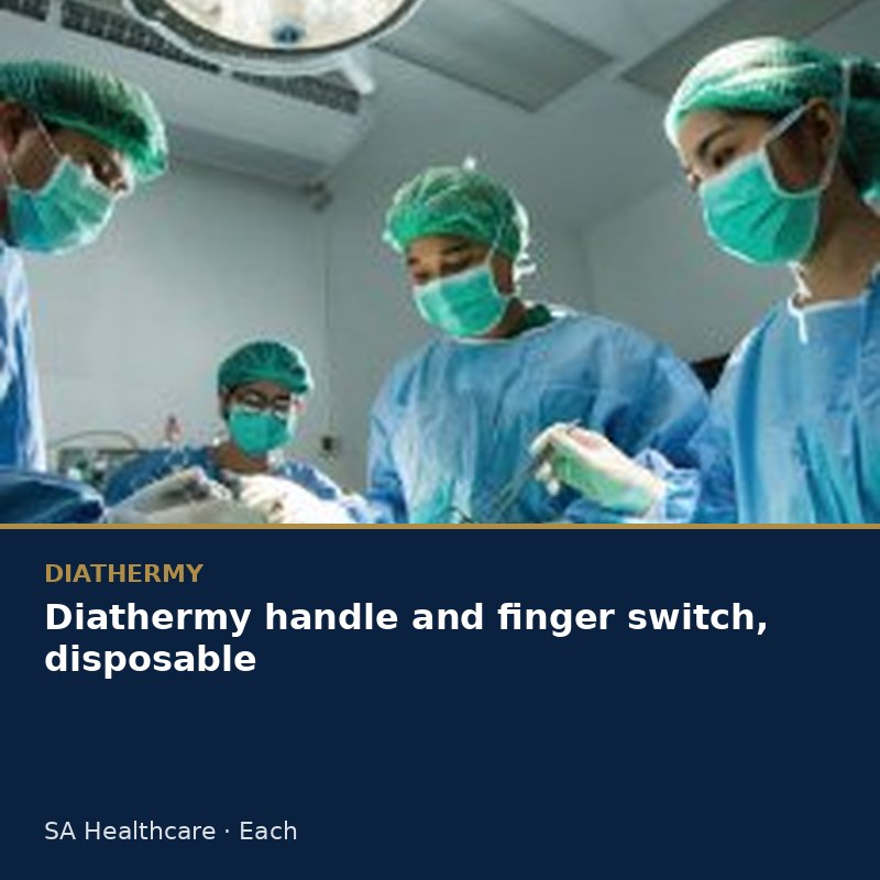 Diathermy handle and finger switch, disposable