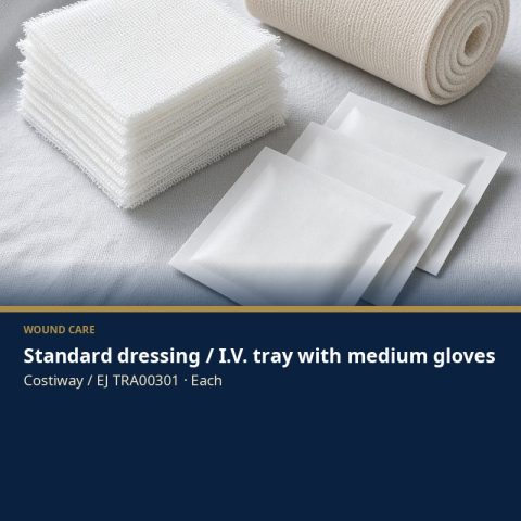Standard dressing / I.V. tray with medium gloves