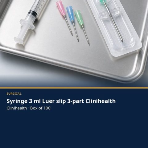 Syringe 3 ml Luer slip 3-part Clinihealth