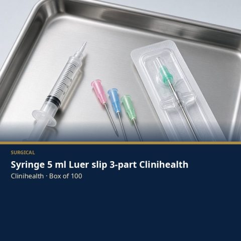 Syringe 5 ml Luer slip 3-part Clinihealth
