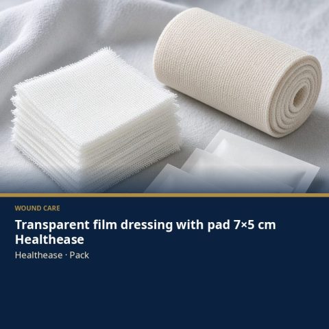 Transparent film dressing with pad 7×5 cm Healthease